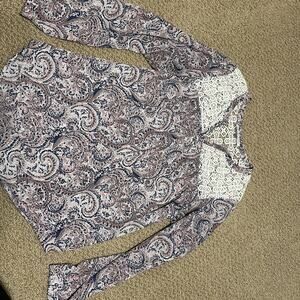 Daniel Rainn floral long sleeve blouse - size small